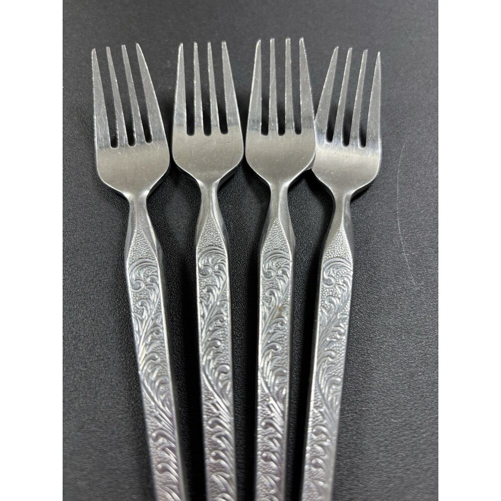 4 Stanley Roberts WINTHROP Salad Forks Japan Flatware 6-7/8"